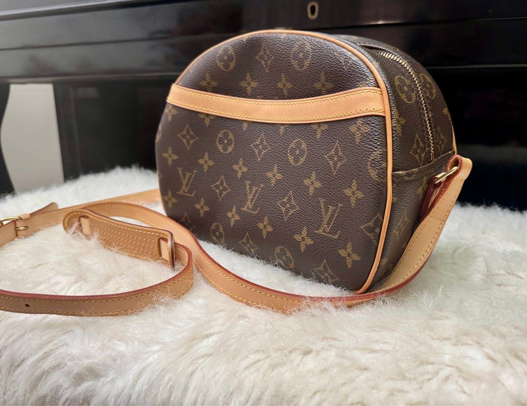 Louis Vuitton Blois Monogram (Category: Luxury Bags & Wallets) located in Taguig. Submitted by themblossom (Listing ID 1380303542, Image 2). Description: - Authentic Louis Vuitton Blois in monogram canvas. - Top is secured with a zipper and 1 slip in pocket on the front. - Inside has brown lining and 1 open pocket. - Can be carried on shoulder or across body with adjustable cowhide leather - 9.8 × 4.3 x 7.1 inches 25 x 11 x 18 cm - Date Code BA10