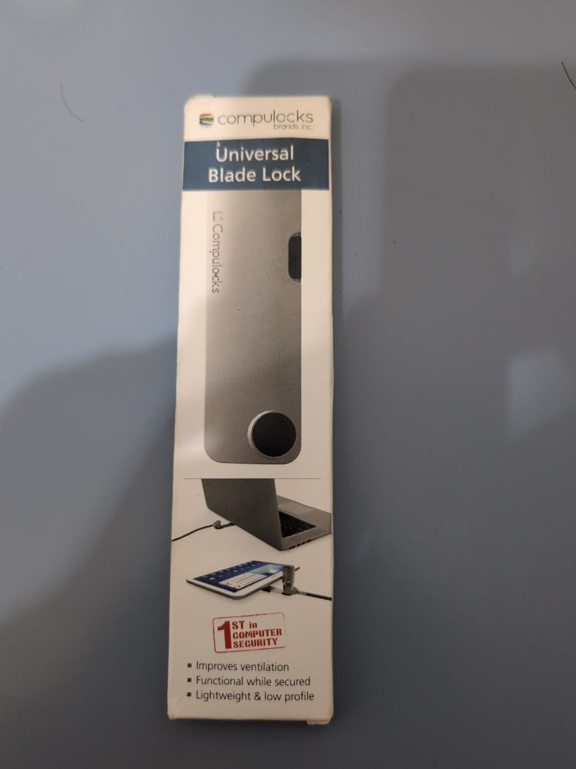 Maclocks Laptop Lock - Brand New (Category: Other Accessories) located in Singapore. Submitted by thardik (Listing ID 1380413891, Image 1). Description: - Brand new Maclocks laptop lock. - Designed to secure your laptop. - Easy to install and use. - Includes original packaging and instructions. - Avoid placing the locking bracket over ventilation slots..