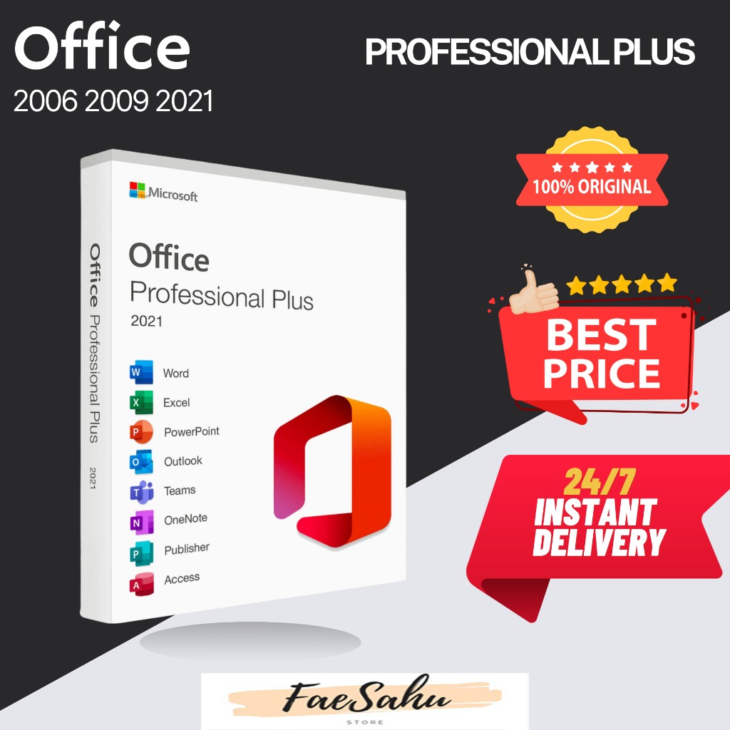 Microsoft Office 365 2024 2021 Professional Plus Windows Mac Tab ...