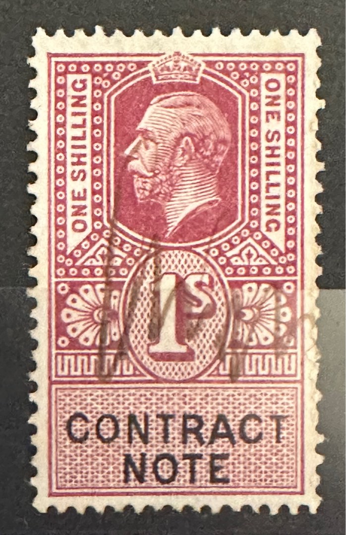 One Shilling Contract Note revenue Stamp #zb, Toys & Collectibles ...
