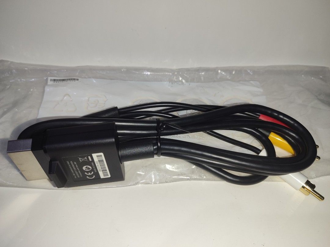 Original Xbox 360 Audio Video Cable (BRAND NEW) (Category: Cables & Chargers) located in Mendez-Nunez. Submitted by sf2_gameshop (Listing ID 1380325809, Image 1). Description: A brand new item - This is an original cable bundled from Xbox 360 slim unit. - I have two stocks..