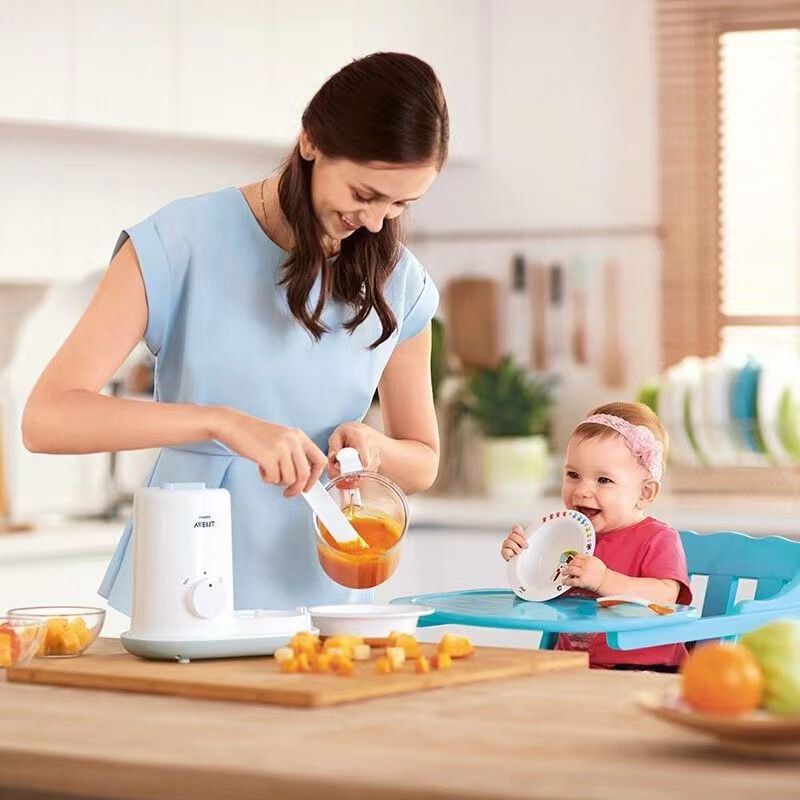 Philips Avent Baby Food Maker (Category: Weaning & Toddler Feeding) located in Muntinlupa City. Submitted by yunabanana (Listing ID 1329070213, Image 2). Description: Steam & Blend - 330W Power - 180ml Water Tank - 1,050ml/400ml Blending Jar - 720ml Food Basket - Jar Lock Switch - 80cm Cord Actual Photo Posted. Minimal issue on steam basket (stain from vegetables) but still can sterilize and clean. With Box RFS: Decluttering .