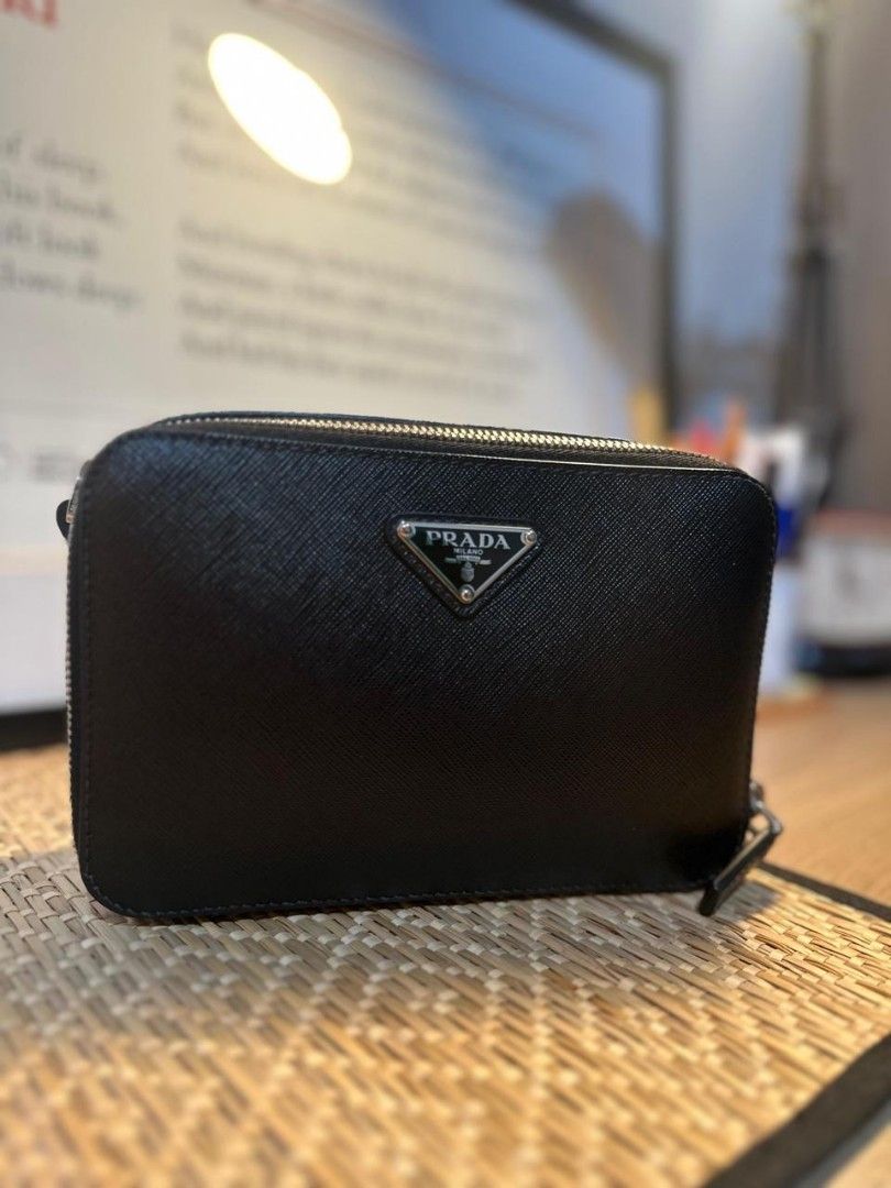 Prada Brique Saffiano Leather Bag NEW