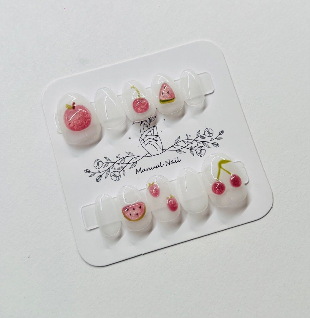 由 sora_store (刊登 ID 1380420715，圖片 2) 提交，位於 桃園市 (Taoyuan) 的 水果玻璃珠系列訂製參考 (類別：美甲、手部保養)，說明：。