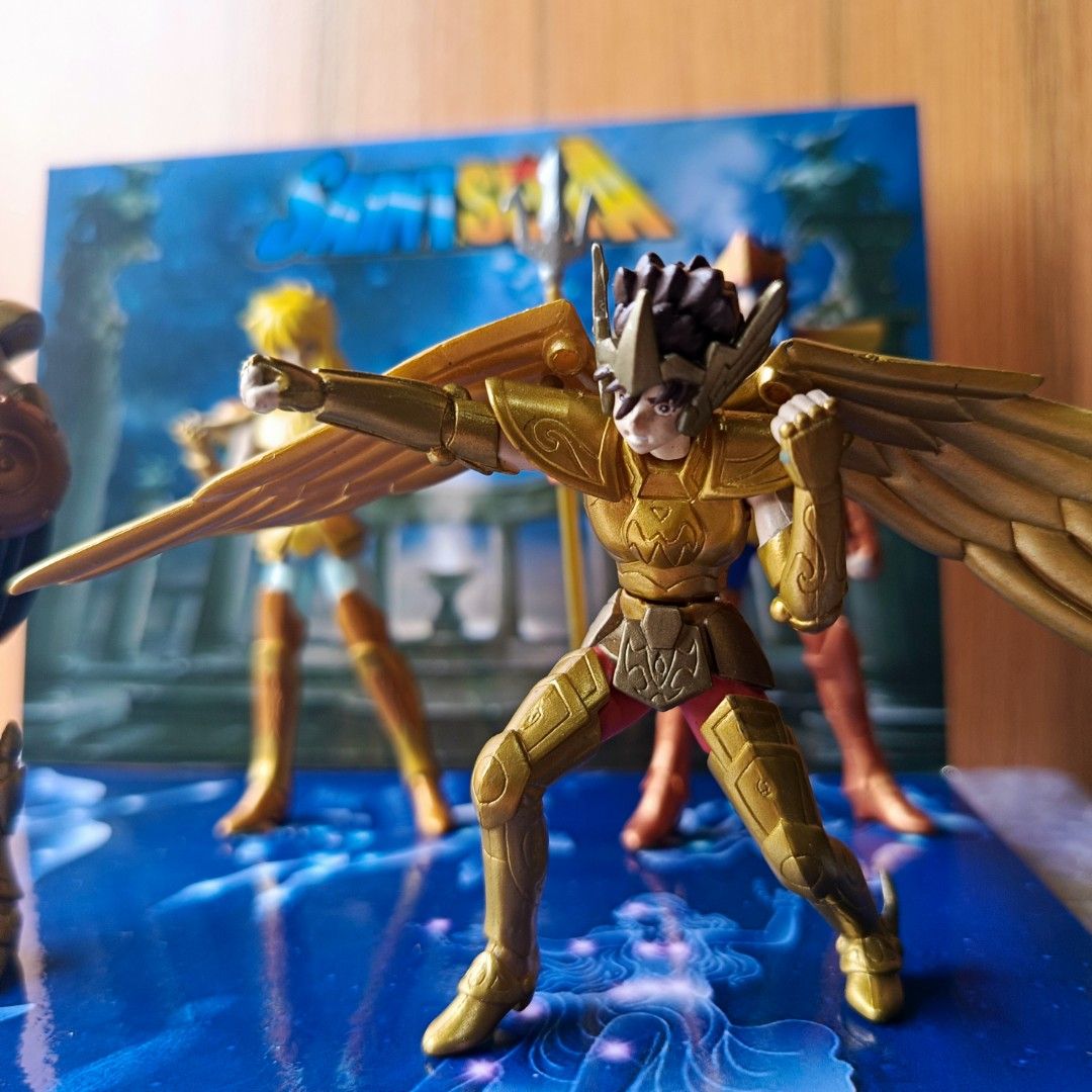 Saint Seiya Overture Bandai Gashapon (Category: Figurines & Statues) located in Guiguinto. Submitted by drcollectorph (Listing ID 1380437891, Image 3). Description: -Saint Seiya The heaven chapter - Overture Bandai gashapon: Pegasus Seiya Dragon Shiryu Sea Emperor Poseidon Cygnus loose as is -Backdrop from C&P Printing Services Sintra Board Rigid Pigment ink Glossy photo top #drcollectorph #CPprintingservices #happycollecting.