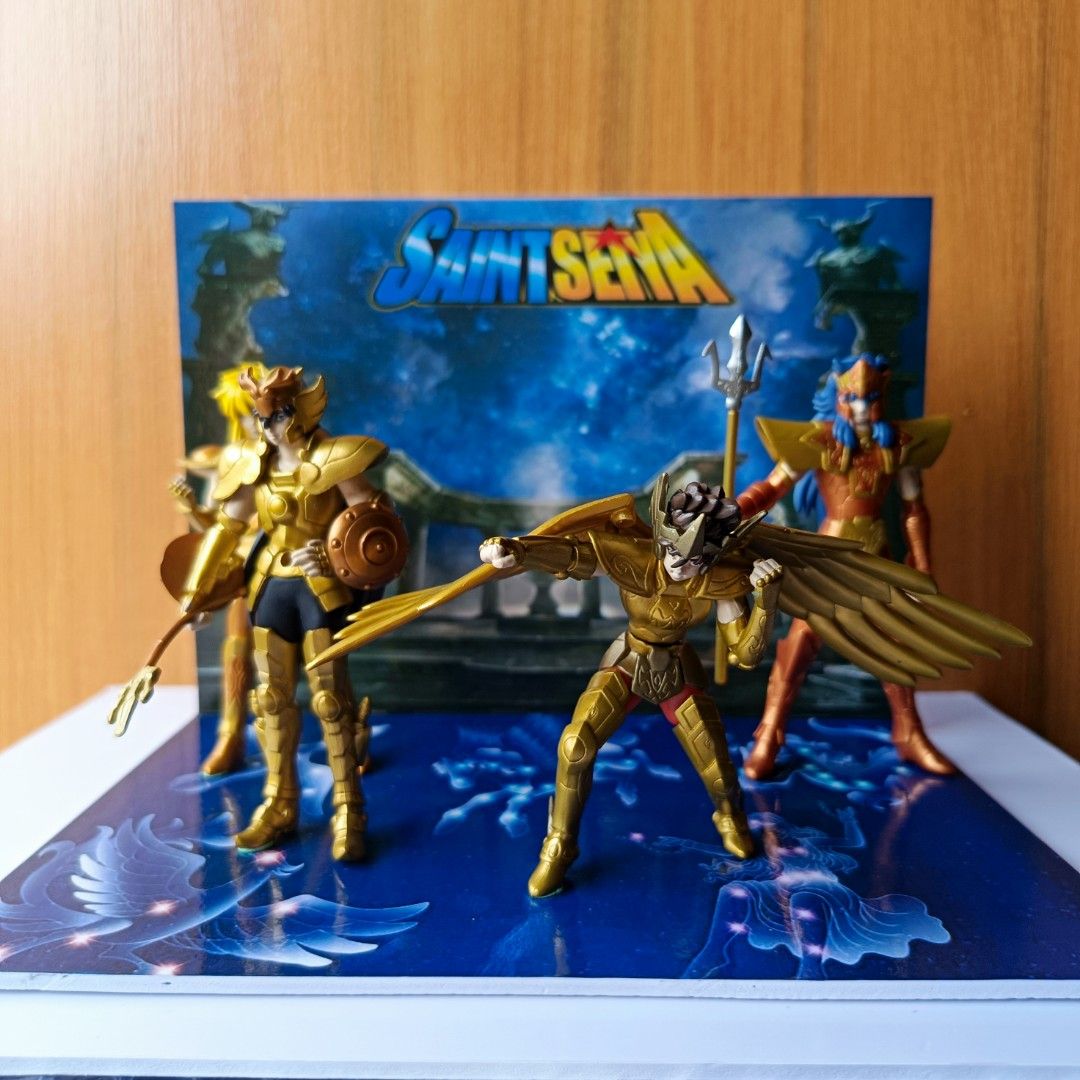 Saint Seiya Overture Bandai Gashapon (Category: Figurines & Statues) located in Guiguinto. Submitted by drcollectorph (Listing ID 1380437891, Image 1). Description: -Saint Seiya The heaven chapter - Overture Bandai gashapon: Pegasus Seiya Dragon Shiryu Sea Emperor Poseidon Cygnus loose as is -Backdrop from C&P Printing Services Sintra Board Rigid Pigment ink Glossy photo top #drcollectorph #CPprintingservices #happycollecting.