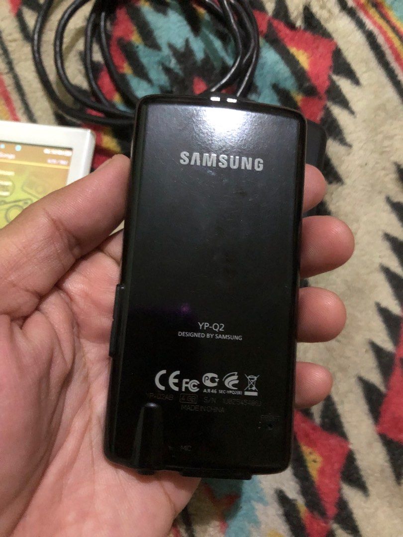 Samsung Q2 and P2 multi media player set pair only (Category: Portable Music Players) located in Quezon City. Submitted by markgolveo (Listing ID 1380465006, Image 3). Description: Samsung Q2 and P2 multi media player set pair only NO SET BREAKING No set breaking Set includes Data and charging cable 1pc can be used on both units Q2 - black 4GB Tested okay all features , buttons , touch controls , audio output - issue screen stain can be seen upon