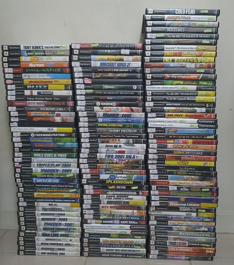 Selling 120+ Ps2 Video Games (Category: PlayStation) located in Quezon City. Submitted by itemsforadoption (Listing ID 1380470343, Image 1). Description: Rfs: Its 2025! Happy New Year! Hoping you have a good year ahead of you! If you have questions feel free to send a message. Though I'll most likely be able to reply from 10am to 8pm. Please be patient and understanding. Decluttering games and items that I've picked up or for friends and family. 