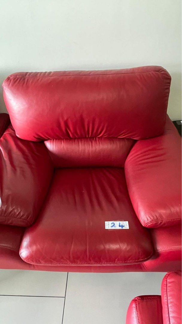 Sofa (Category: Other Home Furniture) located in Singapore. Submitted by calmwind_4928b9 (Listing ID 1380299538, Image 3). Description: Premium Lorenzo Sofa Set (3+2+1) – Genuine Leather – Excellent Condition! 💰 Price: ( Negotiable ) for Full set , for individual price plz pm - Actual Price bought for $8276 ( plz see invoice ) 📍 Location: collection at Serangoon 📦 Condition: Gently Used / Like New 📐 Configuration: 3-seater + 2-seater + 1-seat