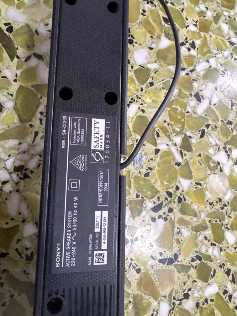 Sony SA-CT 290 ( Sound bar only- no subwoofer)63205305400450112