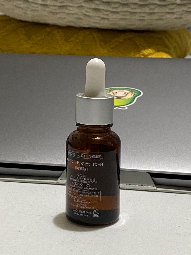 TAKAMI Ceramide Niacinamide Cica (Category: Face Care) located in Pasig City. Submitted by shopsukiph (Listing ID 1380495531, Image 3). Description: TAKAMI ceramica+N essence 30ml A skin-soothing essence with Ceramides, Cica and Niacinamide to soothe and stabilize sensitive skin. About 75% full Purchased at Sephora March 2025 Made in Japan Takami Tokyo Skin barrier friendly .