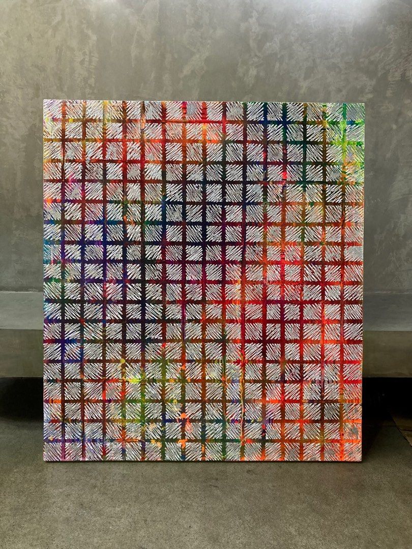 Textured, Multi-Layered, Colorful acrylic painting (Category: Wall Decor) located in Mandaluyong City. Submitted by thebladerunnerrr (Listing ID 1380494513, Image 2). Description: Title: Take The Time To Dimensions: 45 x 40 inches Medium: Acrylic on Gallery/Museum wrapped canvas (ready for hanging) Multi-layered colorful acrylic painting on canvas created by me. Artwork is eye catching while having subtle details that keep the viewer engaged. Thi