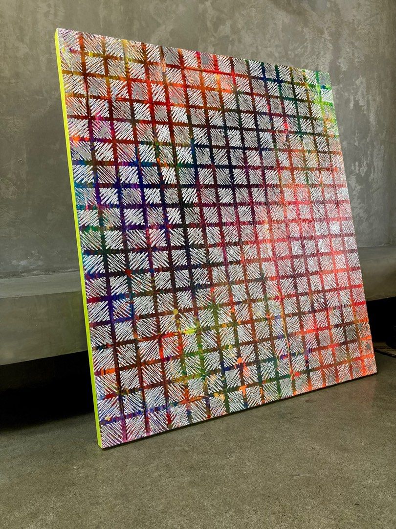 Textured, Multi-Layered, Colorful acrylic painting (Category: Wall Decor) located in Mandaluyong City. Submitted by thebladerunnerrr (Listing ID 1380494513, Image 3). Description: Title: Take The Time To Dimensions: 45 x 40 inches Medium: Acrylic on Gallery/Museum wrapped canvas (ready for hanging) Multi-layered colorful acrylic painting on canvas created by me. Artwork is eye catching while having subtle details that keep the viewer engaged. Thi