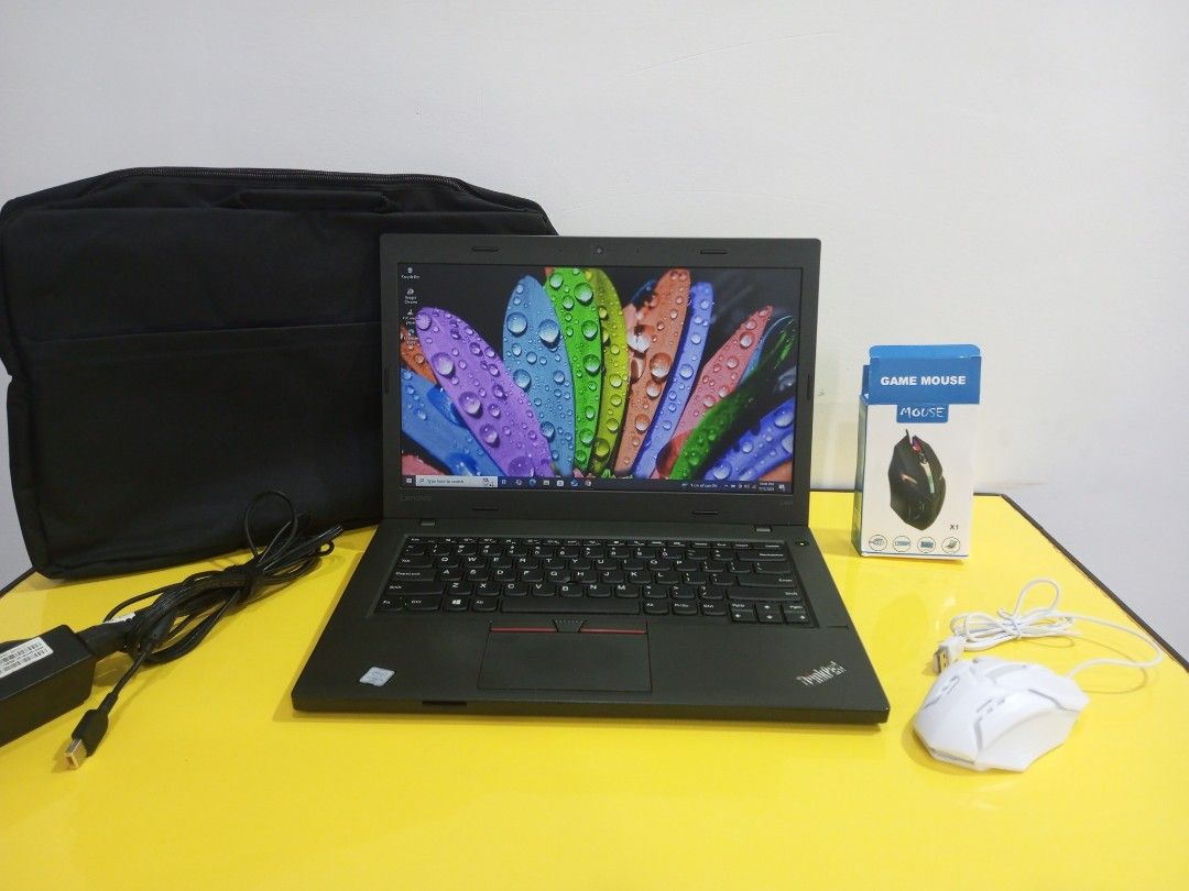 Thinkpad Core i3 6th 8gb ram 128gb ssd Laptop (Category: Laptops & Notebooks) located in Quezon City. Submitted by jayceemart (Listing ID 1380389439, Image 1). Description: Lenovo Core i3 6100u 8gb RAM 128gb SSD Intel graphics 14in HD 🔥Php 8,000🔥 Model: Lenovo Thinkpad L460 Condition: Second Hand (Slightly used) 💥 Smoothness: 92%, Presentable ⭐ 💻 Specifications: ⚡PROCESSOR (CPU): Core i3 6100u (6th Gen) upto 2.3ghz ⚡RAM: 8gb RAM ddr3L ⚡STORAG