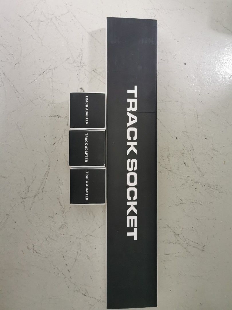 Track Socket System (Category: Everything Else) located in Singapore. Submitted by beyondtheinfrastructure (Listing ID 1380382267, Image 2). Description: 60x8cm Brand new track socket system for flexible power solutions. Includes track, adapters, and sockets. Got it from mystery parcel Letting go cheap .
