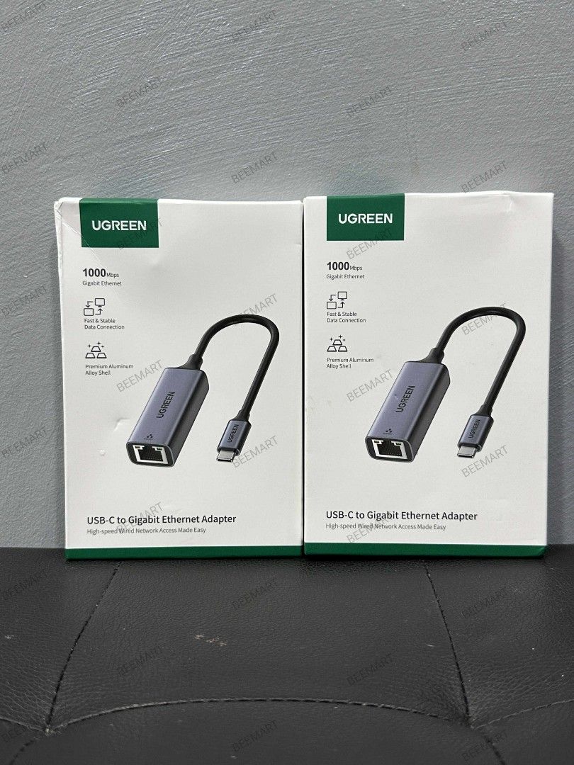UGREEN Type C USB C Network Adapter Ethernet Adapter RJ45 Network Lan Adaptor 1000Mbps (Category: Networking) located in Cabuyao City. Submitted by beemartshop (Listing ID 1380302247, Image 1). Description: ORIGINAL • BRANDNEW • AUTHENTIC PRICE: ₱999.00 LOCATION: 📍 BEEMART PH PULO CABUYAO LAGUNA ℹ️This is the second Marketplace Page of BEEMART ___________________________________________ ITEM DESCRIPTION: -USB C to RJ45 -Support data transmission