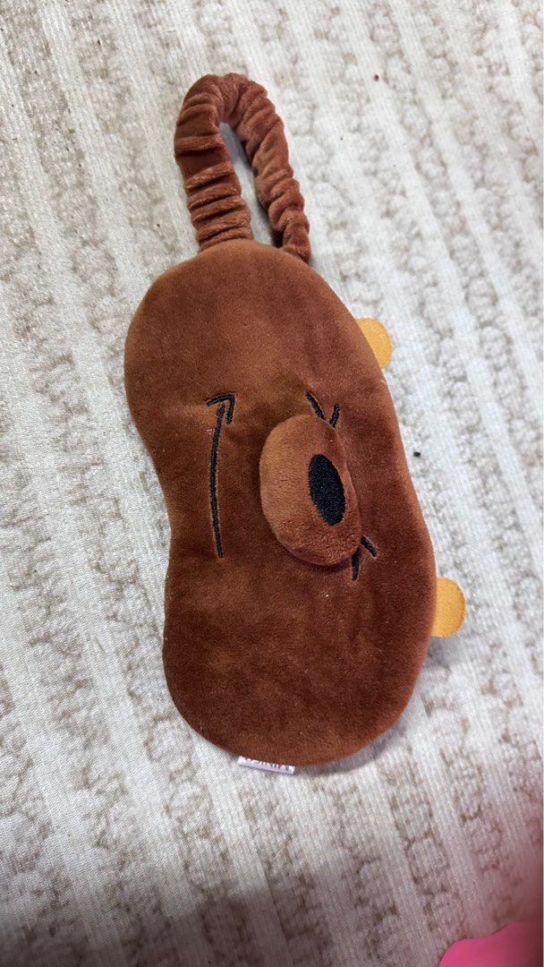 We Bare Bears Sleeping Mask Grizz - Miniso (Category: Body Care) located in Manila. Submitted by declutterwithcrescent (Listing ID 1380389926, Image 1). Description: Never used Impulsive buying since ang cute niya but never actually used it ‘coz di talaga ako gumagamit ng sleeping mask. Wala na yung cooling gel.