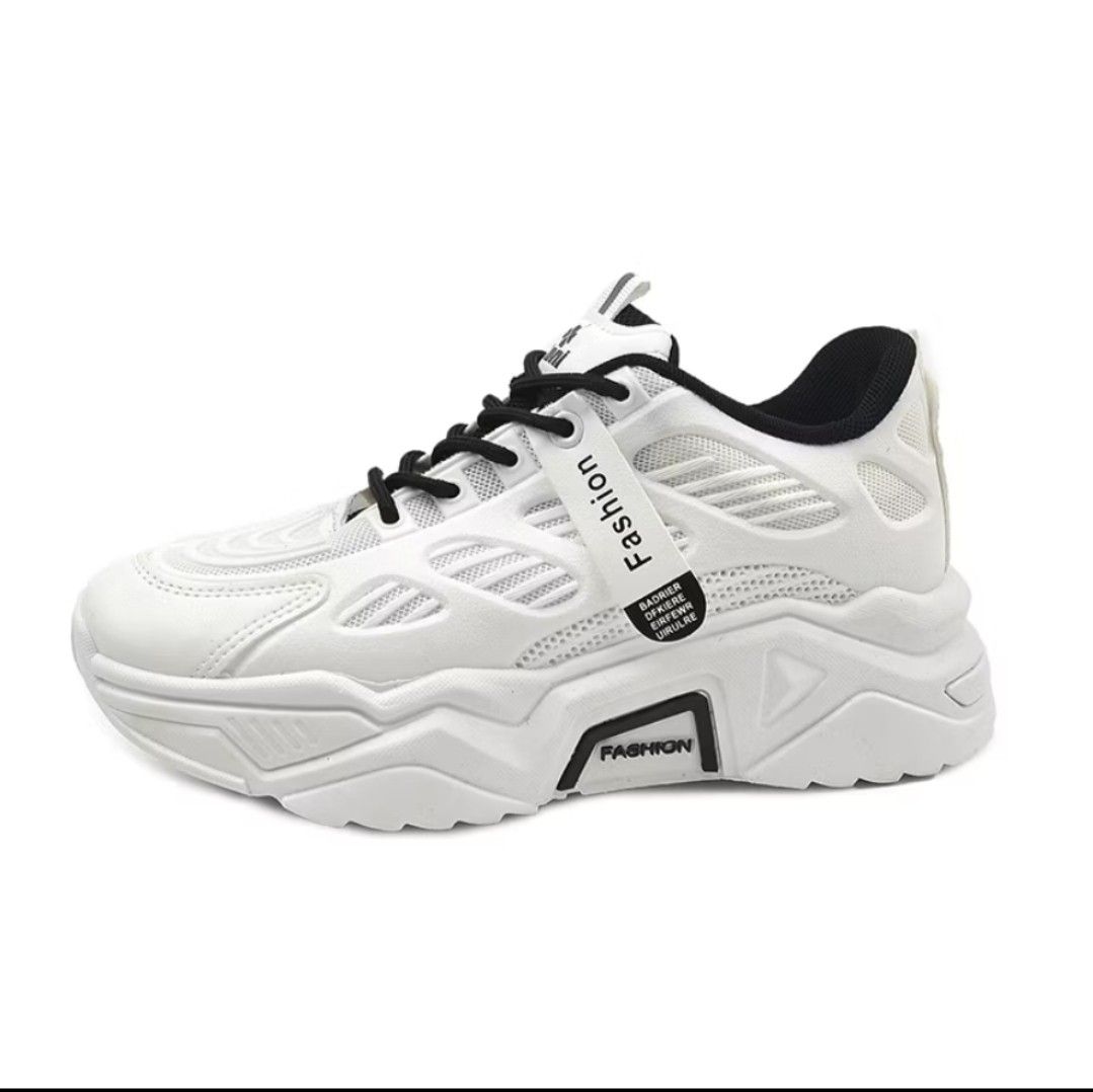 🤍White Pink Green Grey Platform Sneakers Fashionable Sports Shoes