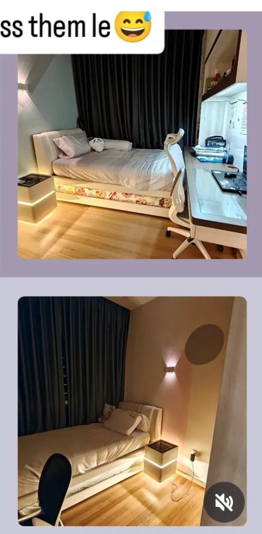Side table (Category: Tables & Sets) located in Singapore. Submitted by serenebeh (Listing ID 1380323059, Image 3). Description: - well used Z1 Furniture ASD bedside table - Floating design - Wireless charging - LED lighting - Color: White - Dimensions: 35x40x50cm - Perfect for modern bedrooms - Pre-order item.