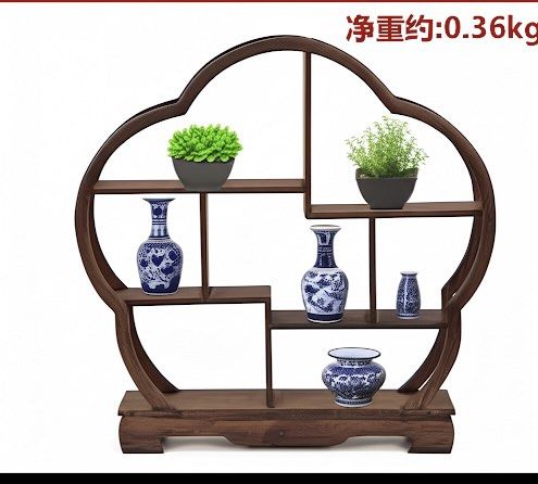 由 sherryland101 (刊登 ID 1380561768，圖片 2) 提交，位於 台北市 (Taipei) 的 梅花造型古博架（小） (類別：其他居家裝飾)，說明：公司進口存貨，僅剩1、2個 木製手工製作，完美主義者慎思 尺寸如附圖. 價格不含架上展示物。