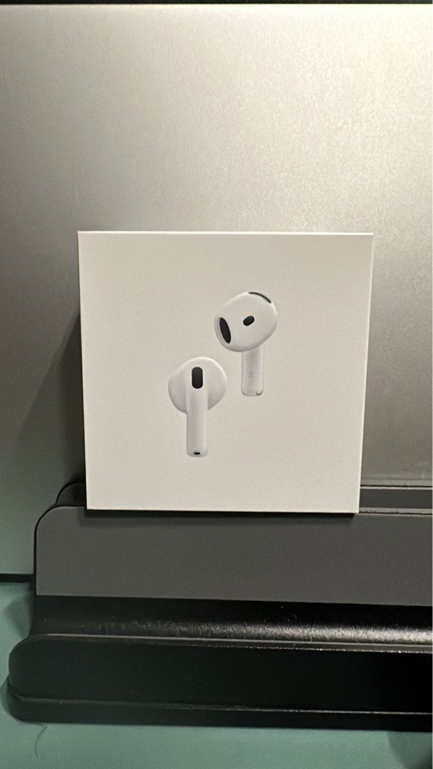 AirPod 4 ANC (Category: Earphones) located in Singapore. Submitted by fadedloves (Listing ID 1380502859, Image 1). Description: Brand new in box, just received 2 days ago. This is the one with Anti Noise Cancellation, not the other cheaper version..