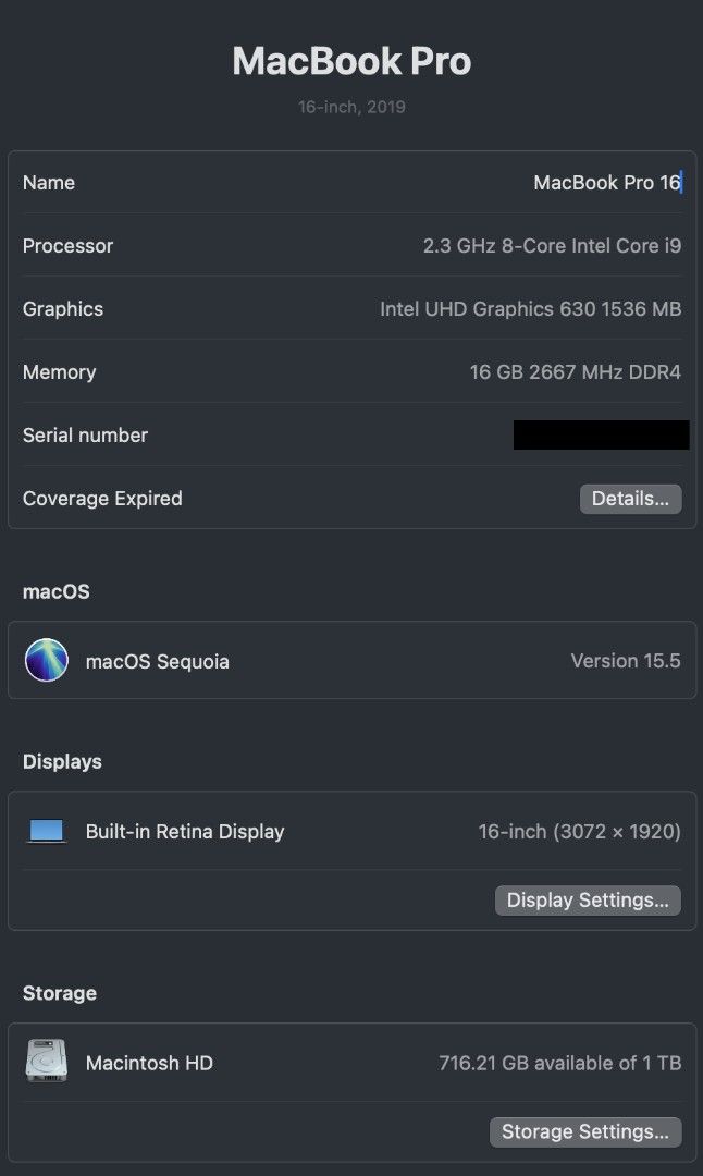 Apple MacBook Pro 16 (2019)63074788311298112