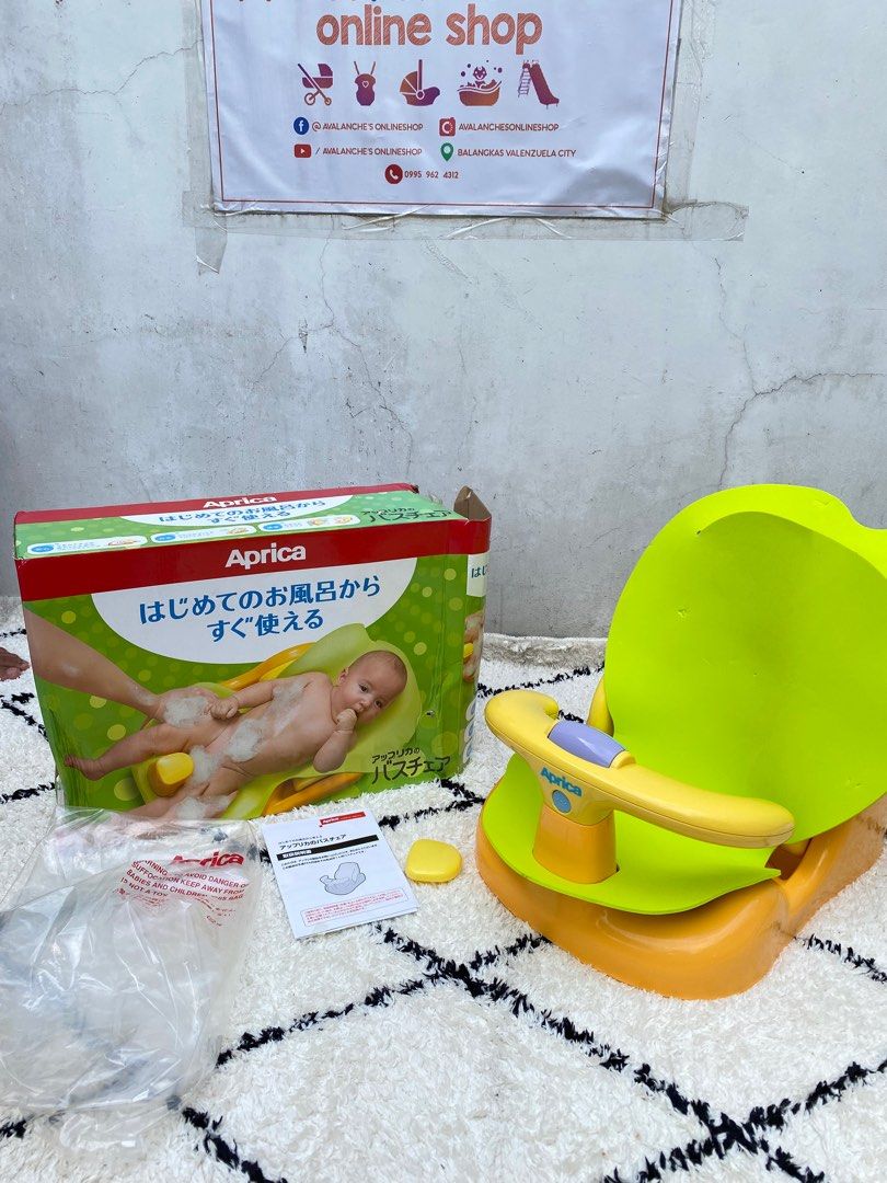 Aprica Bathchair (Category: Bathtub & Bath Accessories) located in Manila. Submitted by avalanchesonlineshopmainacount (Listing ID 1380605243, Image 1). Description: .