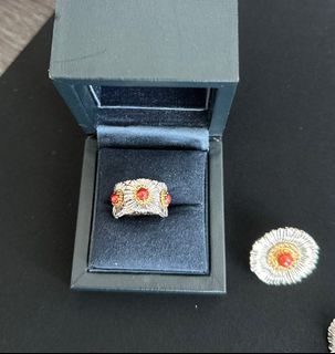 Buccellati Ring, Silver with Red Jasper64204046273153110