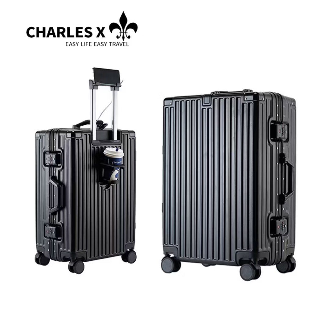 Charles X Aluminum luggage medium 25" (Category: Luggage) located in General Mariano Alvarez. Submitted by orangeowala (Listing ID 1380624729, Image 1). Description: Lalamove only Used once Makinis Rfs: upgrade.