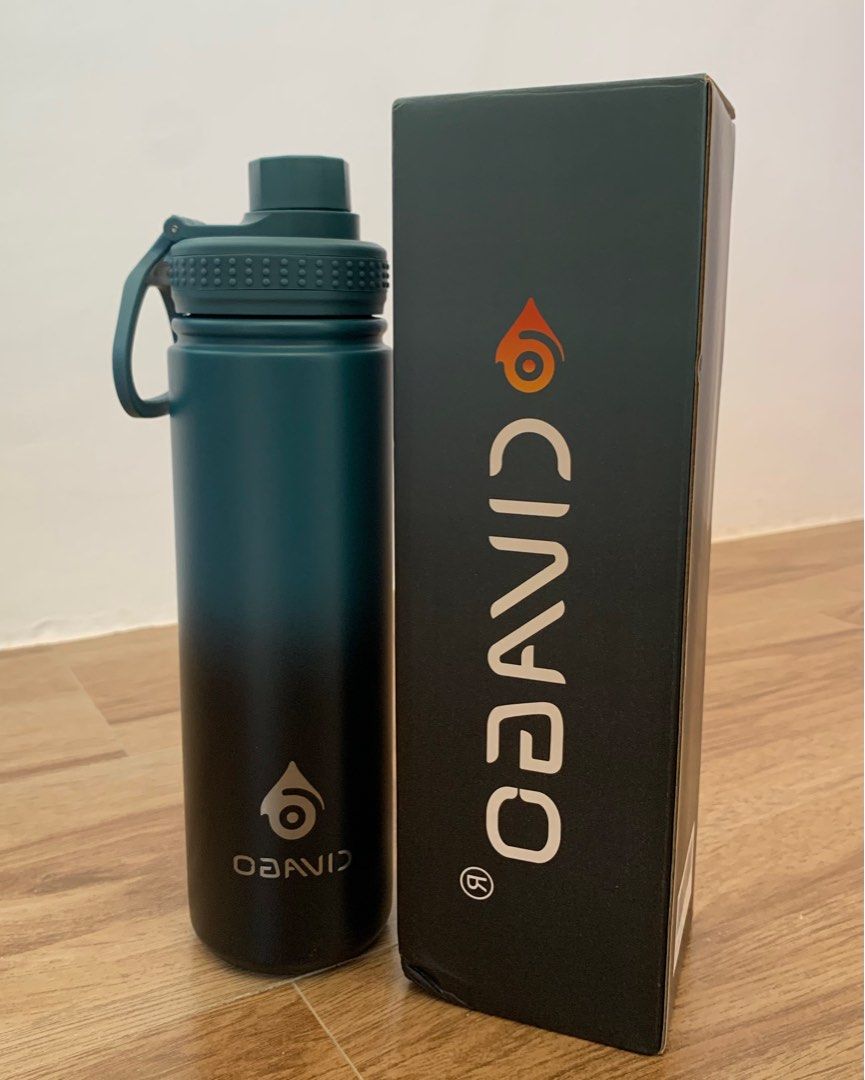 CIVAGO（22oz）Wide Mouth with Sport Lid Vacuum Insulated Tumbler Hot And Cold Sports Drinking Water Bottle (Category: Water Bottles & Tumblers) located in Luna. Submitted by bea100 (Listing ID 1380519046, Image 1). Description: color: indigo black rfs: nadoble yung order.