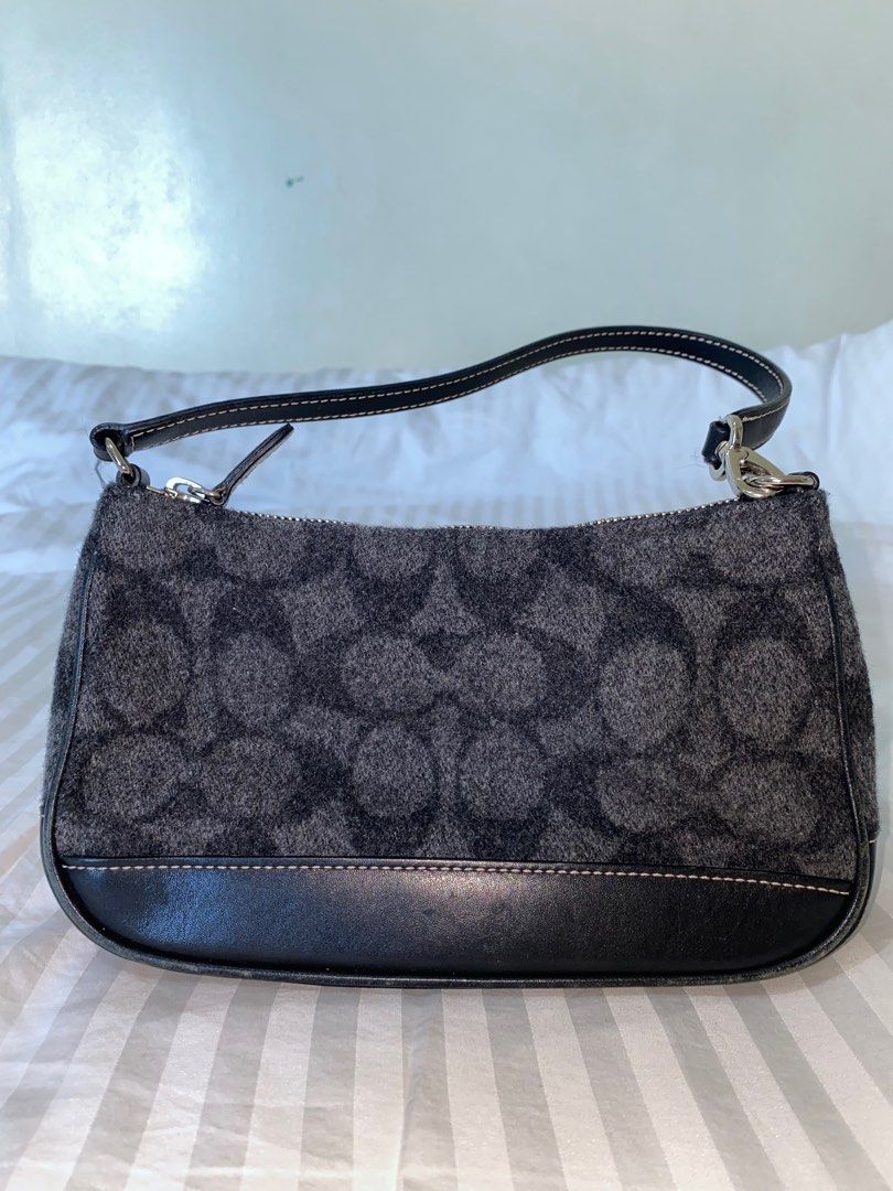 Coach Demi Wool Pochette Bag (Category: Luxury Bags & Wallets) located in Manila. Submitted by maly01_ (Listing ID 1380579518, Image 1). Description: PRELOVED AUTHENTIC COACH DEMI BAG Sourced from Japan Price is still negotiable :).