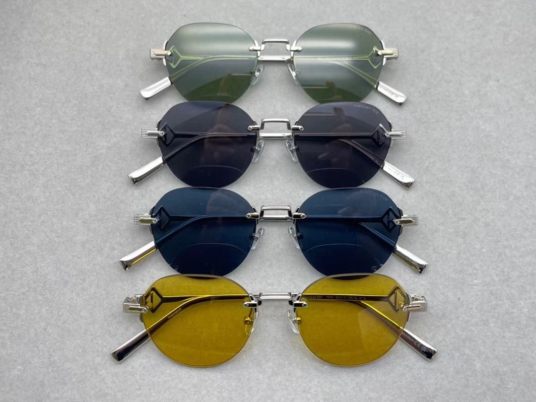 新款Dior 男女時尚無框圓形墨鏡CD Diamond R5U金屬鏡框飾CD 50-19-150