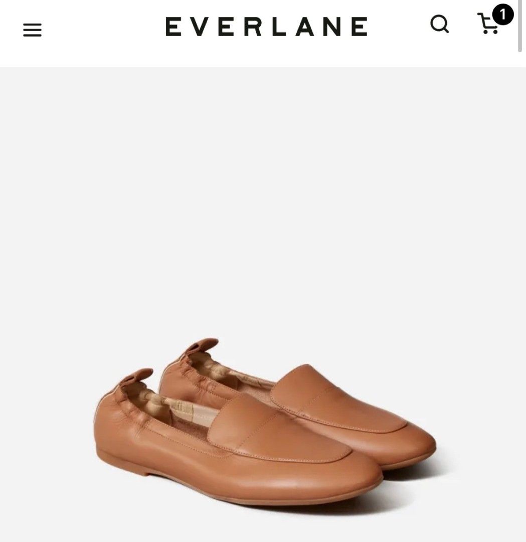 Everlane Day Loafers Camel 7 1/2 (Category: Loafers) located in Makati City. Submitted by catfs (Listing ID 1380521540, Image 1). Description: barely used, mostly just stored no box all sales are final and no returns, exchanges, or refunds will be entertained. --- The sharpness of a loafer meets the ease of a slip-on. Made of buttery-soft leather, the Day Loafer features classic loafer styling, plus a cushioned insole and elasticized back for ext