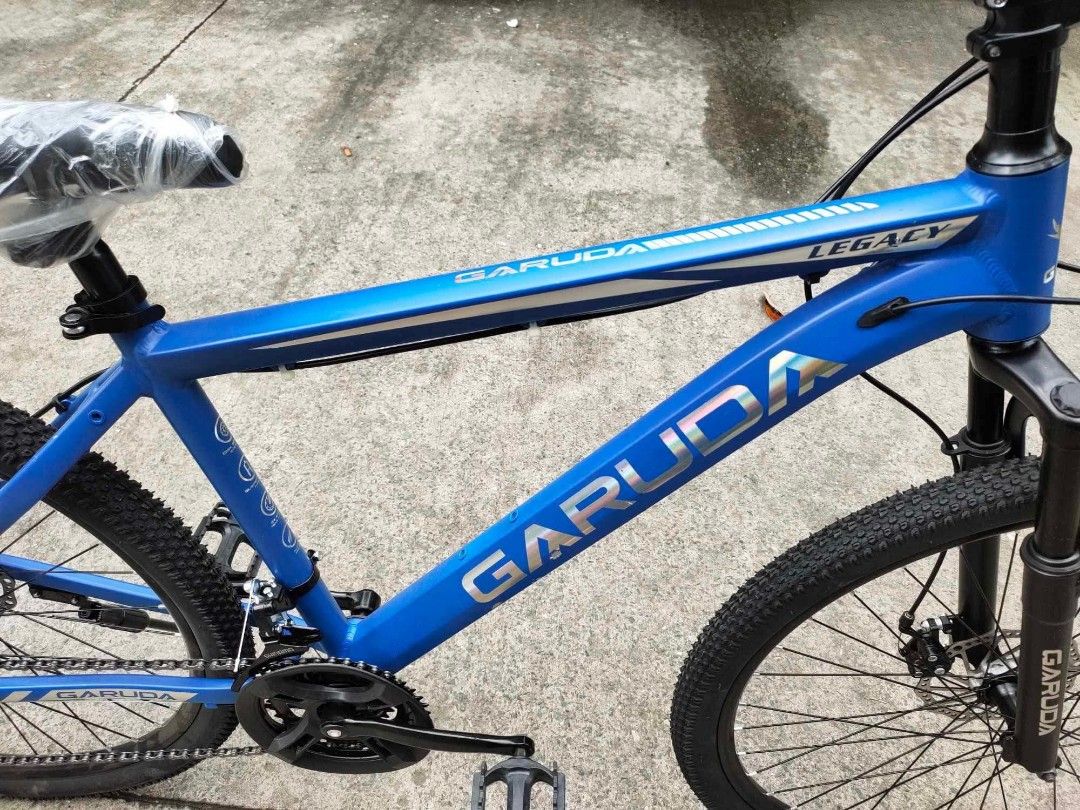 GARUDA LEGACY 3X8 ALLOY MTB 26ER (Category: Bicycles) located in Pasig City. Submitted by graceellaolshope (Listing ID 1380536757, Image 2). Description: GARUDA LEGACY 3X8 ALLOY MTB 26ER ✅FREE ASSEMBLE ▪️ 4,700 AVAILABLE COLOR 🚲Dark blue 🚲Lightblue 🚲Gray 🚲Red SPECS: 👇👇👇 ▪️TIRE SIZE: 26ER ▪️Alloy Frame ▪️Reflectorize print ▪️Internal cabling ▪️Alloy Reflectorize rim ▪️Alloy stem ▪️3x8 (24speed) ▪️FD RD Shinamg ▪️Mechanical brake ▪️Dual disc