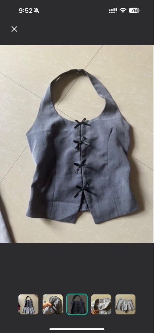 Grey Coordinates (Category: Sets or Coordinates) located in Dumaguete. Submitted by ydx2023 (Listing ID 1380507993, Image 2). Description: ୨ৎ decluttering sale — wts lfb ph — Grey Coords | 700 for the set — top (xs) skort (xs-s) — bought here also here but the top dont fit me, pls check all photos :) — rfs - decluttering — posted items means still available (no asking for when ww pls I’ll send them agad if I have) 💸 gcash and UB 🚚 j&t only 🌎 n