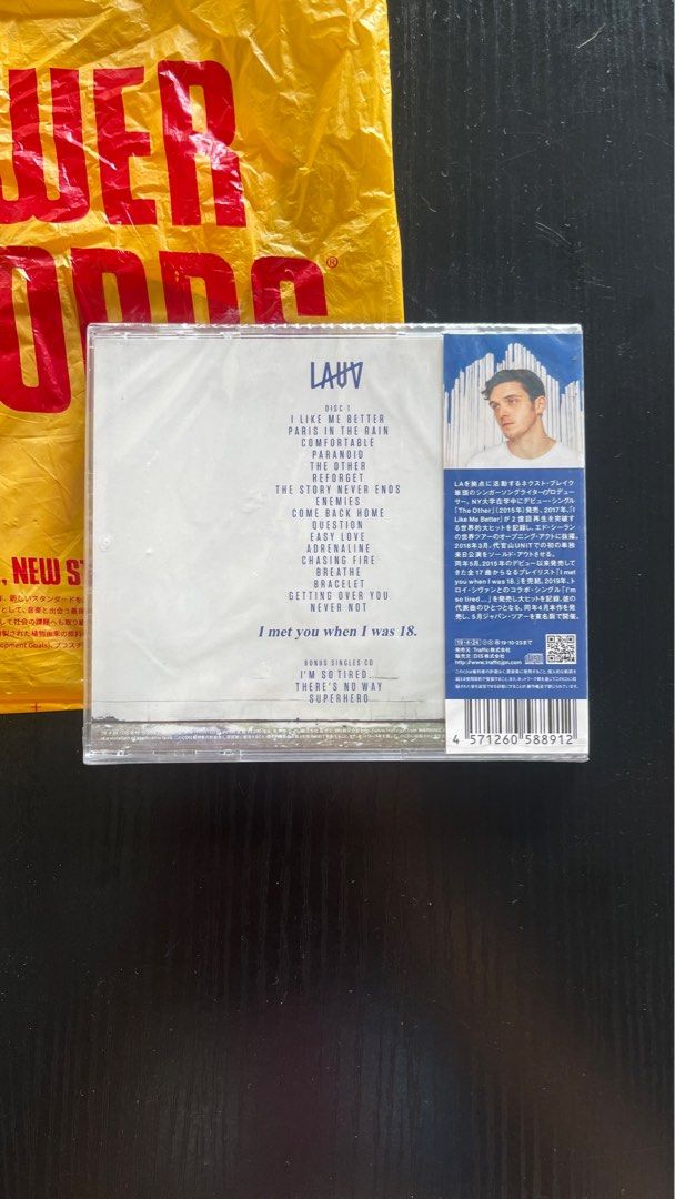 LAUV - I MET YOU WHEN I WAS 18 CD (Category: CDs & DVDs) located in Pasig City. Submitted by scrawnyrobin (Listing ID 1380504156, Image 2). Description: Bought from Tower Records. With Japanese OBI strip. Sealed MOP: BPI, Gcash.
