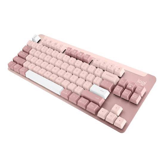 Logi K855 - pink, Japanese mechanical keyboard (Category: Computer Keyboard) located in Makati City. Submitted by melacorp (Listing ID 1380565454, Image 2). Description: Never used. Layout is in Japanese. Red keys (linear) Pink colorway Negotiable for sure buyers. Will send actual pics if interested..