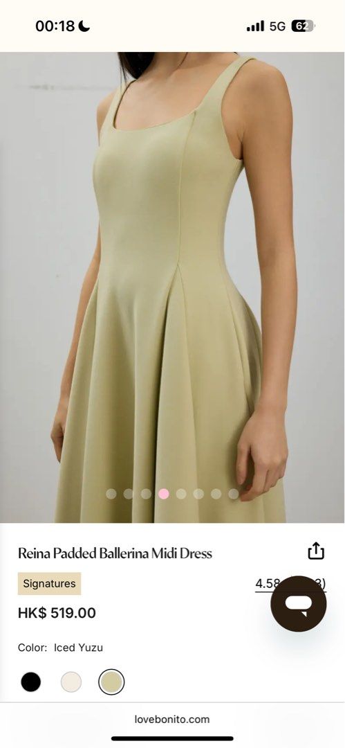 Love bonito Reina Padded Ballerina Midi Dress, , & , - Carousell