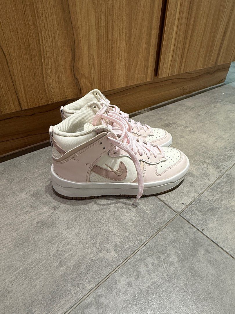 Nike Dunk High Rebel Pink Oxford US 高筒粉紅色, 女裝, 鞋