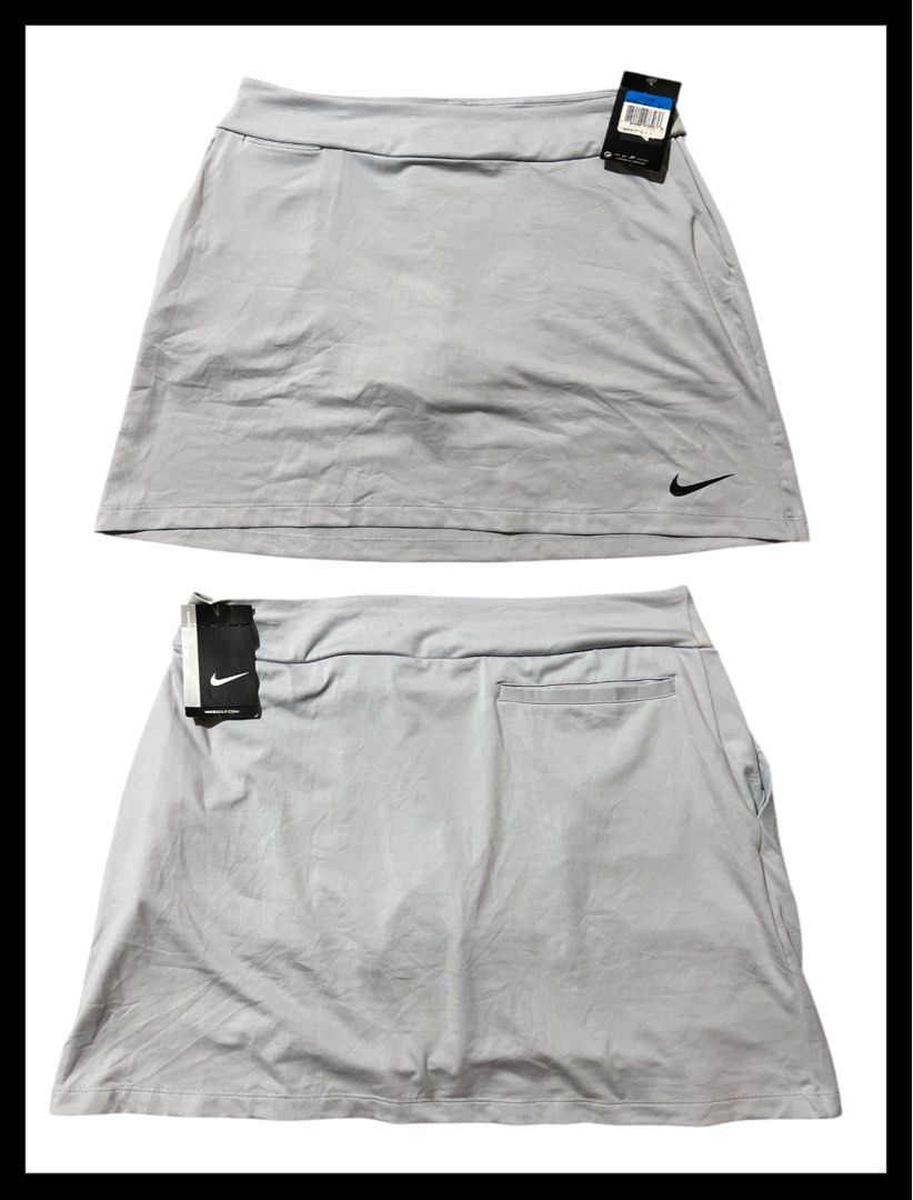 BNWT Nike golf skirt skort gray medium (Category: Activewear) located in Iba. Submitted by xooperfindslb (Listing ID 1380682530, Image 1). Description: Fixed price, free shipping !! Brand new with tag Nike Golf Gray medium Minor issue Small pinhole not visible if not stretched If stretched naman super small lang fin unnoticeable naman din. Dimension Waistline - 32” upto 40” max Length - front15” / back17” .