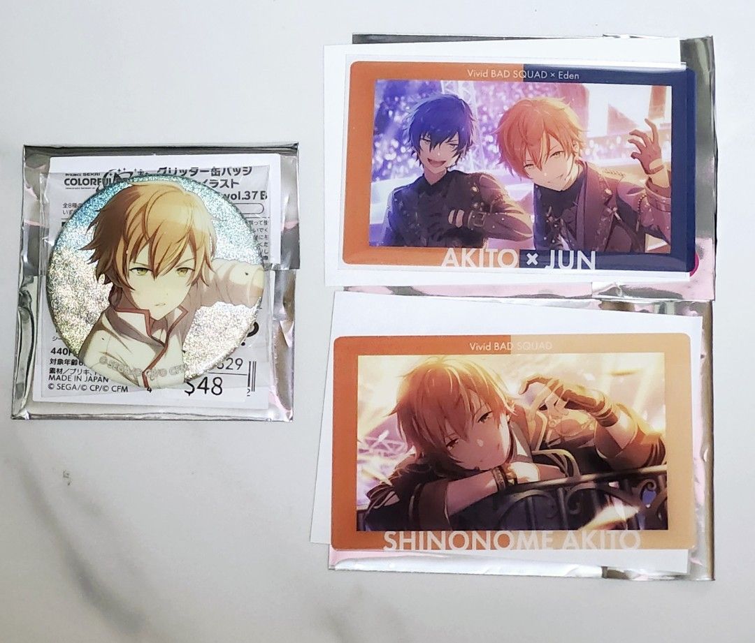 PJSK世界計劃VBS東雲彰人Akt徽章+偶像梦幻祭ep set