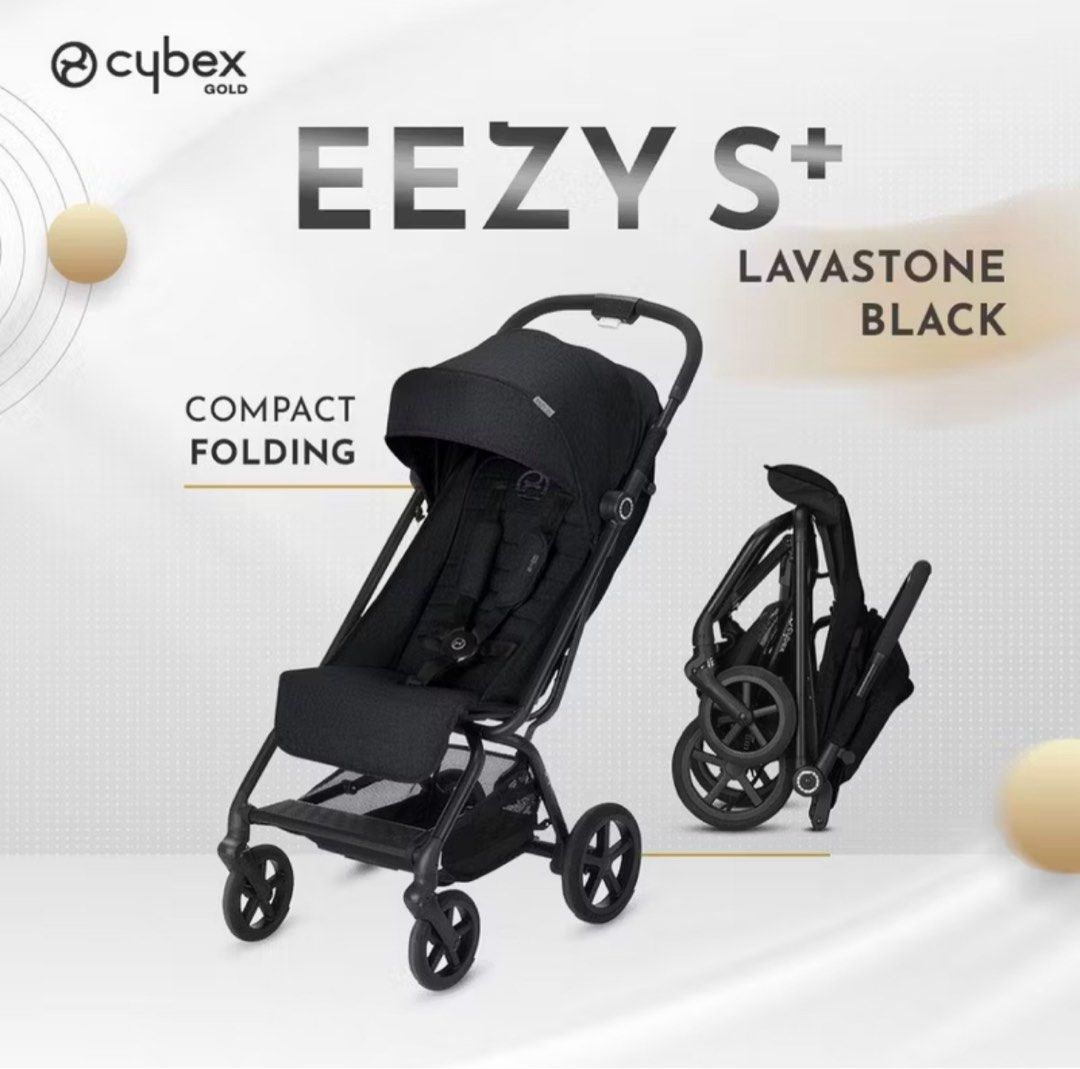 PRELOVED STROLLER CYBEX GOLD EEZY S+ LAVASTONE BLACK, Bayi Anak