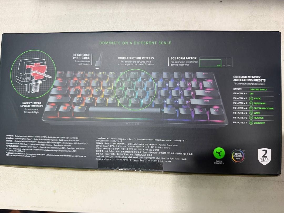 Razer Huntsman Mini Black (Category: Computer Keyboard) located in Manila. Submitted by pael92 (Listing ID 1380690526, Image 2). Description: Bought last year from the States Sealed Never used RFS: Decluttering.