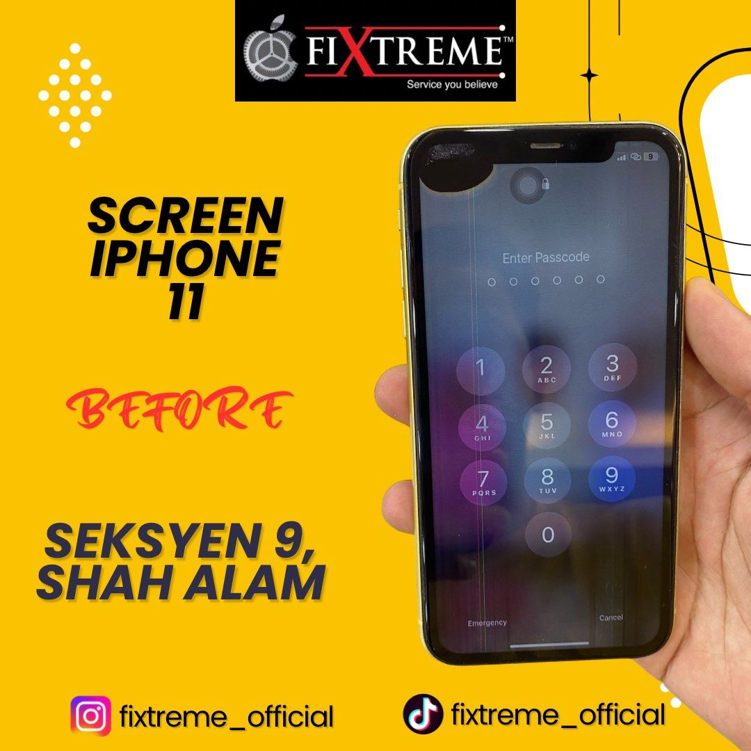 Screen iPhone Replacement (Category: Other Gadgets) located in Kuala Lumpur. Submitted by fixtreme_official (Listing ID 1380580074, Image 1). Description: “𝐓𝐔𝐊𝐀𝐑 𝐒𝐂𝐑𝐄𝐄𝐍 𝐏𝐇𝐎𝐍𝐄 𝐒𝐄𝐏𝐀𝐍𝐓𝐀𝐒 𝟏𝟓 𝐌𝐈𝐍𝐈𝐓‼️” “𝐓𝐀𝐊 𝐓𝐀𝐇𝐔 𝐍𝐀𝐊 𝐓𝐔𝐊𝐀𝐑 𝐊𝐀𝐓 𝐌𝐀𝐍𝐀⁉️𝐓𝐀𝐊 𝐏𝐀𝐘𝐀𝐇 𝐒𝐔𝐒𝐀𝐇𝟐 𝐊𝐄𝐋𝐔𝐀𝐑 𝐉𝐀𝐔𝐇𝟐 𝐂𝐀𝐑𝐈 𝐊𝐄𝐃𝐀𝐈‼️” “𝐓𝐄𝐀𝐌 𝐅𝐈𝐗𝐓𝐑𝐄𝐌𝐄 𝐁𝐎𝐋𝐄𝐇 𝐃𝐀𝐓𝐀𝐍𝐆 𝐀𝐑𝐄𝐀 𝐀𝐍𝐃𝐀‼️” Boleh contact kami :-
