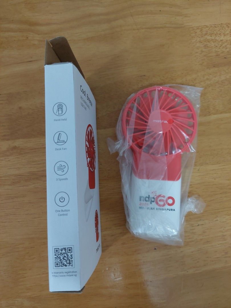 SG60 Mistral Cool Breeze Rechargeable USB Fan