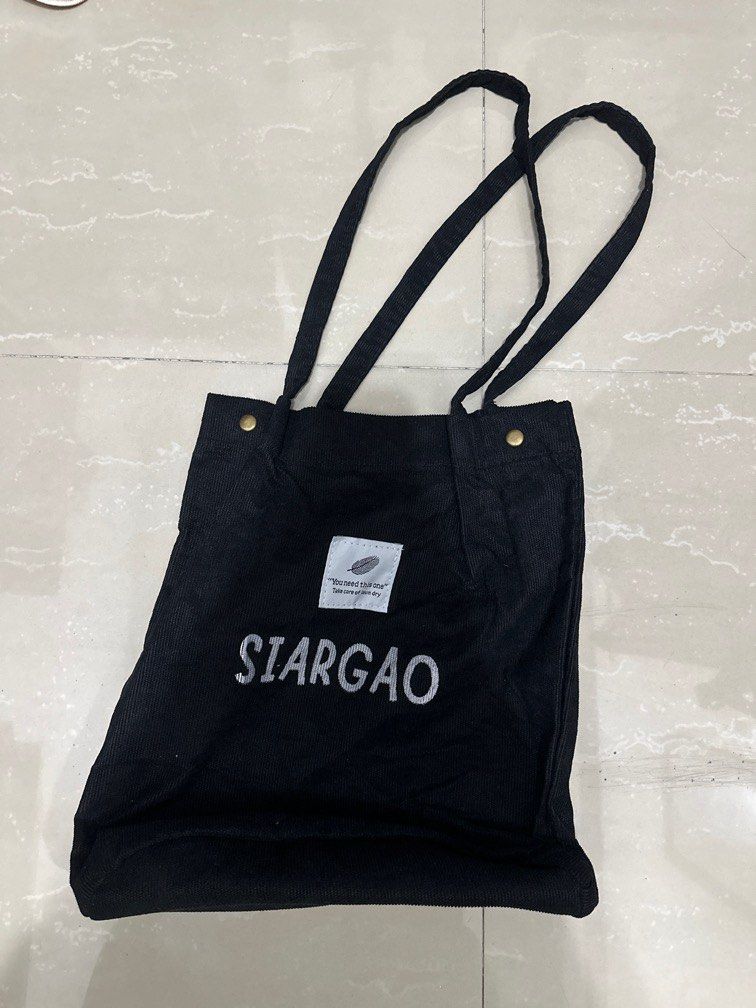 Siargao Corduroy Tote Bag (Category: Tote Bags) located in Manila. Submitted by shoplie (Listing ID 1380523074, Image 1). Description: Only used when we were in Siargao. .