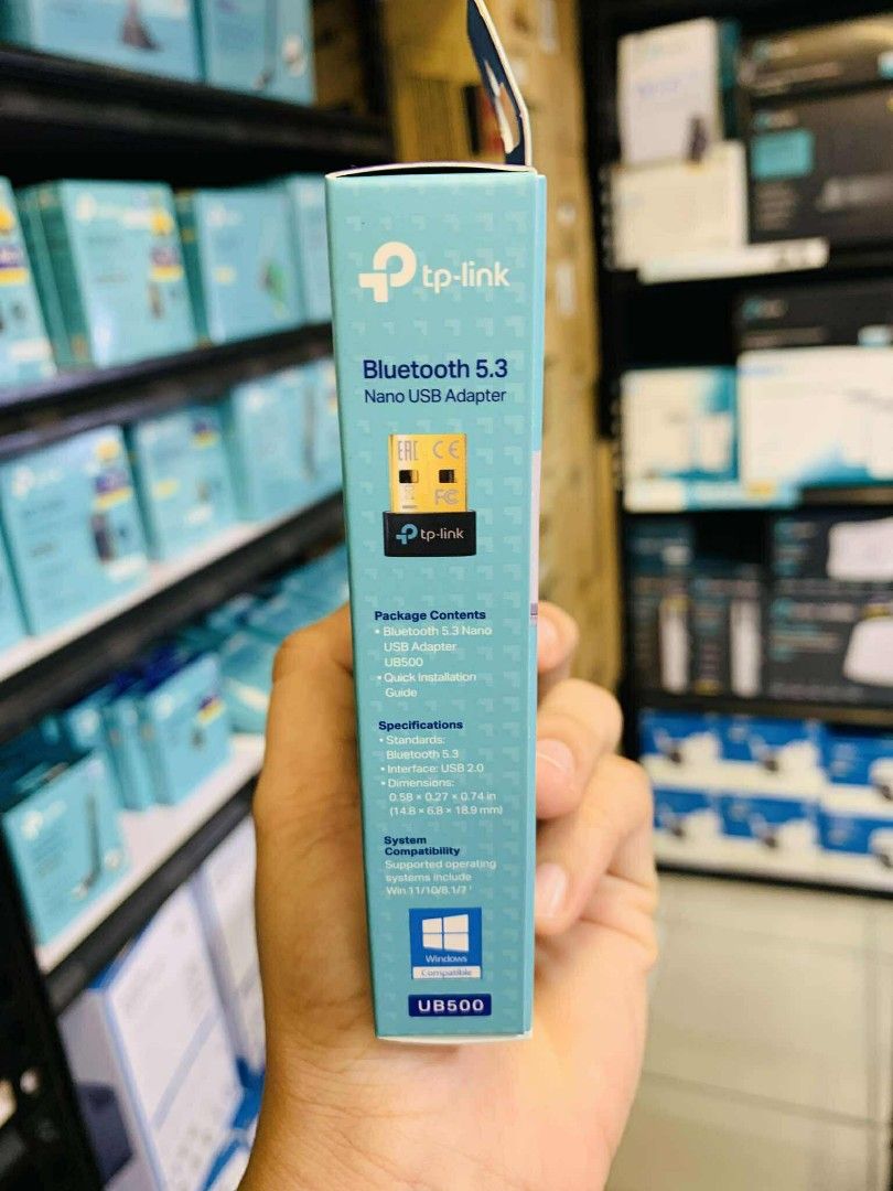 TP-Link UB500 Nano USB Bluetooth 5.0 Adapter | Bluetooth Receiver (Category: Networking) located in Makati City. Submitted by slaccessoriesshop (Listing ID 1380626680, Image 3). Description: TP-Link UB500 Nano USB Bluetooth 5.0 Adapter | Bluetooth Receiver 💥 ELECTRONICS, COMPUTER ACCESSORIES AND APPLIANCES 💥 All Items - Original / Brand New / Sealed We issue SALES INVOICE With WARRANTY RECEIPT With TECHNICAL SUPPORT Accepting BULK ORDERS We are