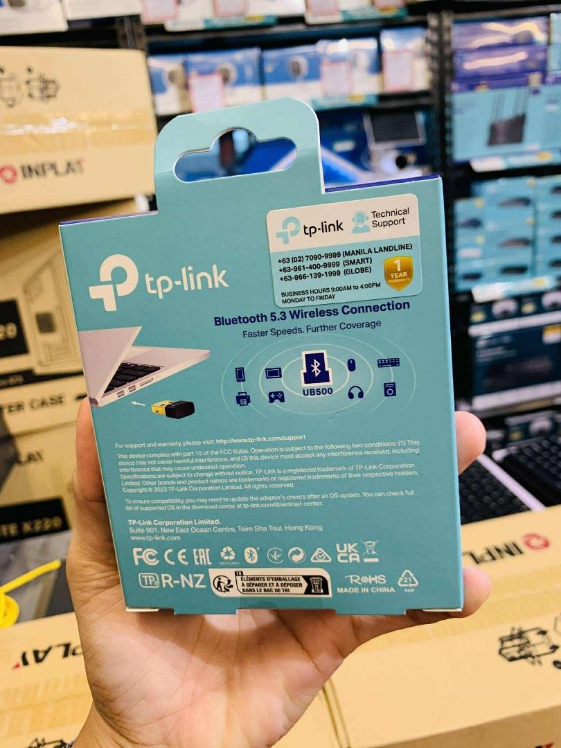 TP-Link UB500 Nano USB Bluetooth 5.0 Adapter | Bluetooth Receiver (Category: Networking) located in Makati City. Submitted by slaccessoriesshop (Listing ID 1380626680, Image 2). Description: TP-Link UB500 Nano USB Bluetooth 5.0 Adapter | Bluetooth Receiver 💥 ELECTRONICS, COMPUTER ACCESSORIES AND APPLIANCES 💥 All Items - Original / Brand New / Sealed We issue SALES INVOICE With WARRANTY RECEIPT With TECHNICAL SUPPORT Accepting BULK ORDERS We are