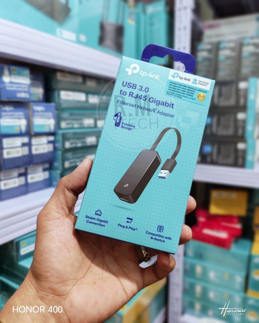 TP-LINK USB A to LAN RJ45 ethernet adapter (Category: Cables & Adaptors) located in Manila. Submitted by rm.itech051523 (Listing ID 1380645054, Image 1). Description: 7day replacement 1 year warranty.