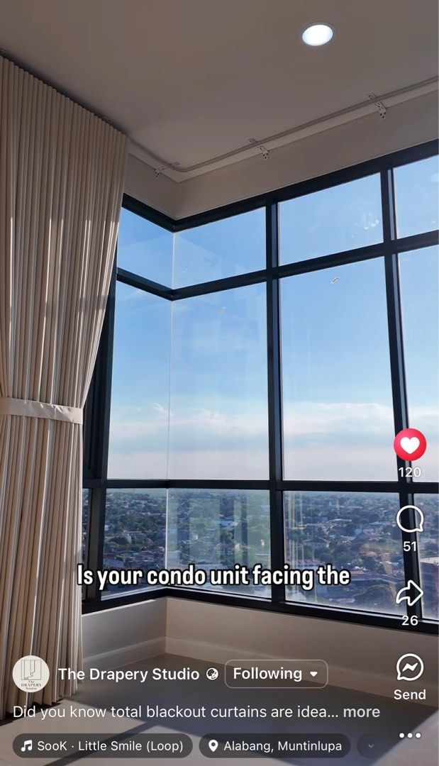 VIENTO CERCA 2BR EXECUTIVE FLOOR W/ PARKING (Category: Apartments & Condos) located in Las Pinas. Submitted by bznic (Listing ID 1380522773, Image 1). Description: VIENTO CERCA 2BR EXECUTIVE FLOOR (19TH) TOWER 2 WITH PARKING FOR SALE •83 sqm 2 bedroom unit with balcony and utility/maid’s room •1 parking slot (B1 just behind the elevator) •AC installed (1 Split Type, 2 Window Type all LG) •Total blackout curtains installed (The Drapery Studio) •Ra